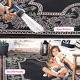 thumbnail image 4 of SAFAVIEH Courtyard Claire Oriental Indoor/Outdoor Area Rug, Black/Sand, 6'7" x 9'6", 4 of 15