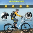 thumbnail image 6 of Totem Skyline Electric Bike for Adults, 26” Ebike 350W Powerful Motor, 36V 10.4Ah Removable Battery Electric Cruiser Bike, Shimano 7-SPEED Gears, Electric City Commuter Bike, White, 6 of 8