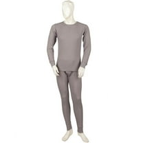 100% Polyester Thermal Underwear for Men (Gray, Small)