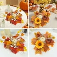 thumbnail image 7 of Moocorvic Autumn Candle Rings Thanksgiving Centerpieces with Maple Leaves, Candle Ring for Fall Home Table Decoration, 7 of 7