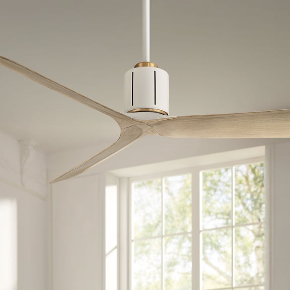 52" Casa Vieja Avo Matte White Indoor Ceiling Fan with Remote