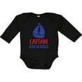 thumbnail image 3 of Inktastic Captain Adorable, Sailing Boat, Sailor, Sailing Boys Long Sleeve Baby Bodysuit, 3 of 5