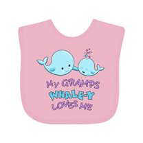 Inktastic My Gramps Whale-y Loves Me Boys or Girls Baby Bib