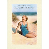 Vintage Lined Notebook Greetings from Manzanita Beach, (Paperback)