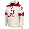 thumbnail image 2 of Men's Colosseum Cream Alabama Crimson Tide 2.0 Lace-Up Pullover Hoodie, 2 of 4