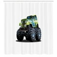 thumbnail image 3 of Ambesonne Truck Shower Curtain, Monster Truck Off Road, 69"Wx75"L, Apple Green Dark Taupe, 3 of 3