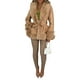 thumbnail image 3 of Txlixc Chaqueta de cuero de mujer con cuello de felpa de contraste casual Txlixc moda, 3 of 6