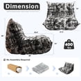 thumbnail image 2 of Single - Ink Painting Memory Foam Floor Lounge Chair, Quilted Teddy Texture Modular Sofa For Living Room Bedroom, 2 of 5
