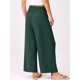 thumbnail image 3 of Pantalones Palazzo ANRABESS para mujer, cintura alta, pierna ancha, verde oscuro, 3 of 6