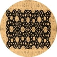thumbnail image 1 of Ahgly Company Indoor Round Oriental Brown Traditional Area Rugs, 4' Round, 1 of 4
