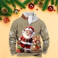 thumbnail image 2 of CONZONE Christmas Mens Lined Sweatshirts Crewneck Sweatshirt for Men Thick Xmas Graphic Long Sleeve Half Zip Fashion Fall Winter Workout Clothes, 2 of 4