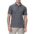 thumbnail image 2 of Men's Three-Button Henley Neck Short Sleeve T-Shirts Casual Shirts Breathable V Neck Tee Summer Basic Tops Gray,L, 2 of 6