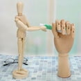 thumbnail image 3 of Wooden Hand Figurines Rotatable Joint Hand Model Drawing Sketch Mannequin Miniatures Home Office Desktop Room ​DIY Decoration A1, 3 of 7