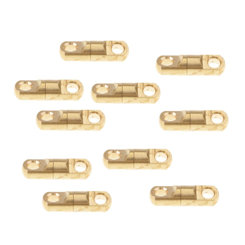 Figatia 10 Pieces Heavy Duty Swivel Fishing Swivels Line Connector Fishing Clip , Gold 8mm 8mm Golden, Size: As described