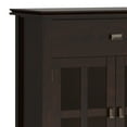 thumbnail image 6 of Simpli Home Artisan 60 inch Wide Solid Wood Transitional Large 4 Door Sideboard Buffet in Dark Chestnut Brown, 6 of 14
