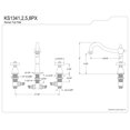 thumbnail image 3 of Kingston Brass Heritage Two Handle Roman Tub Filler, 3 of 3