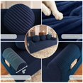 thumbnail image 3 of LUCKHAO 71" Loveseat Sofa, Corduroy Cloud Couch Boneless Sofa with Oval Armrest, , 2-Seater Sofa with Throw Pillows, Upholstered Deep Seat, No Assembly Required, Blue, 3 of 8