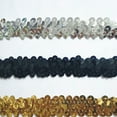thumbnail image 2 of Landege Golden Sequin Ribbon Trim Elastic Lace Belt for Dancewear, Clothing Accessories, Decorative Craft Supplies 914CM, 2 of 10