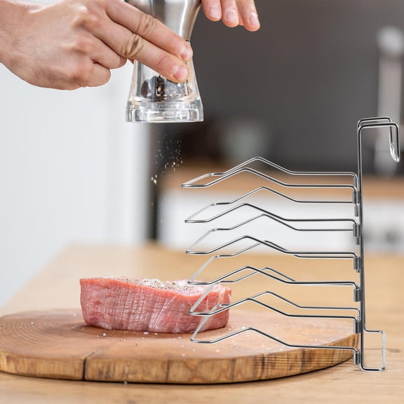 Milisten Stainless Steel Steak Rack - Heavy Duty Sous Vide Container Accessory for Storage