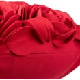 thumbnail image 3 of JWH 3D Heart Shape Wool Flower Accent Throw Pillow for Valentine Elegant Decor and Gift 13x16inch Red, 3 of 14