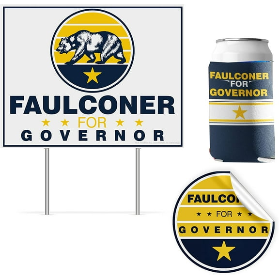 Faulconer For California Yard Sign Package, California Governor Political Yard Signs and Decals (19466)