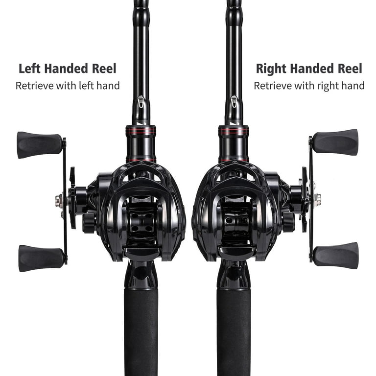 Blusea 5.9ft Baitcasting Fishing Rod and Reel Combo, Carbon Fiber