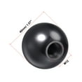 thumbnail image 2 of 2Pcs Thermoset Ball Knob M12 Female Threaded Machine Handle 40mm Dia. Black, 2 of 5