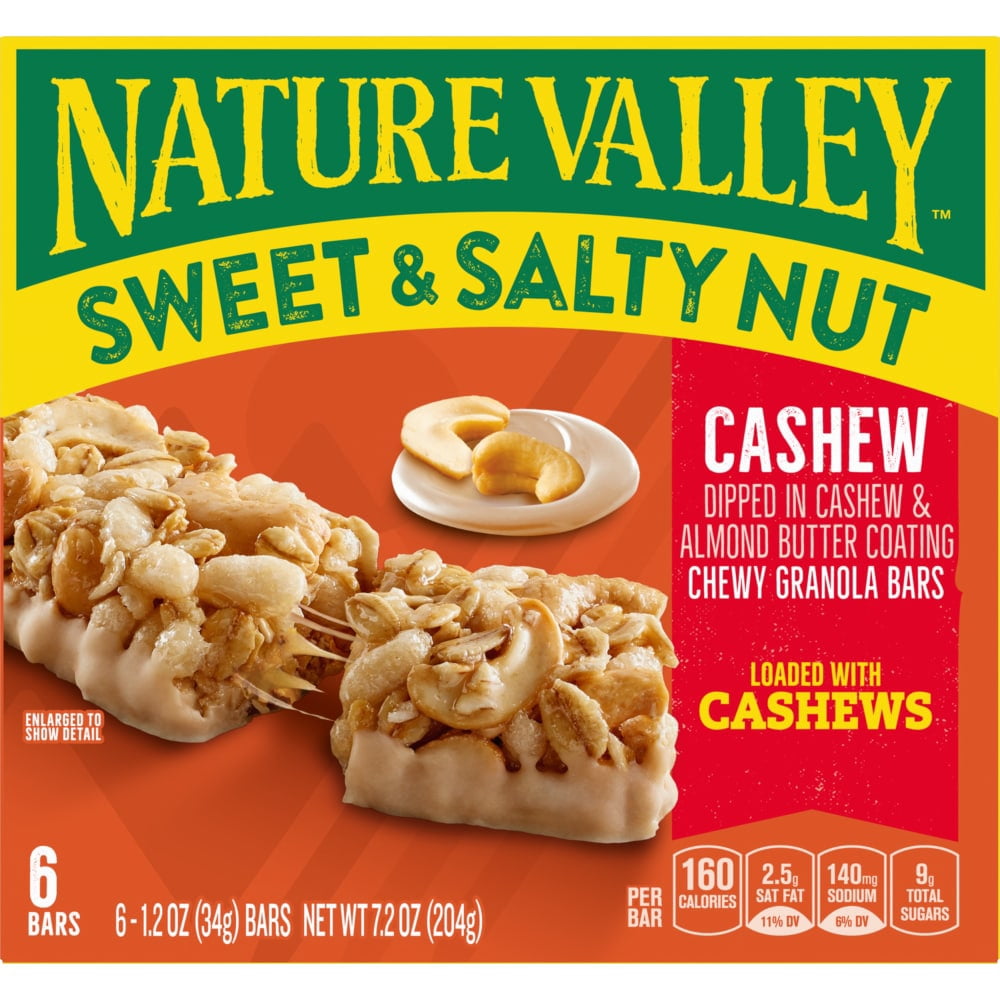 Nature Valley Cashew Sweet and Salty Nut Granola Bars 6 ct / 1.2 oz - 5 Pack