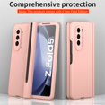 thumbnail image 2 of Feishell for Samsung Galaxy Z Fold5 Case with S Pen &  Pen Holder,Shockproof Hinge Protection Built-in Screen Protector Full Body Protective Anti-slip Matte Slim Phone Cover ,Pink, 2 of 7