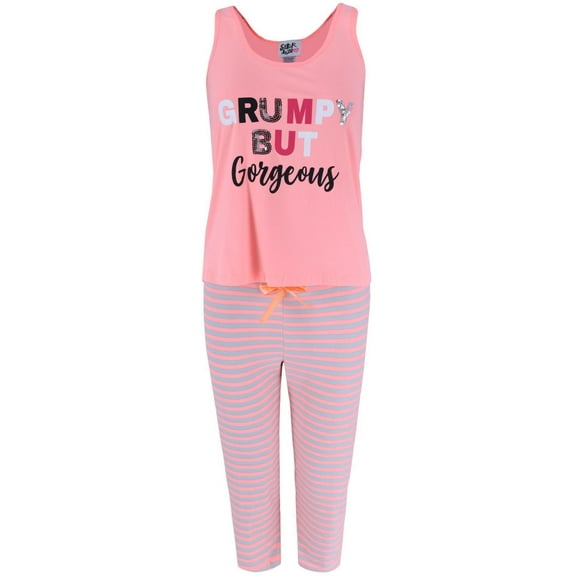 Saturdaze Grumpy Gorgeous Tank Top and Capri Set (Women's Plus)