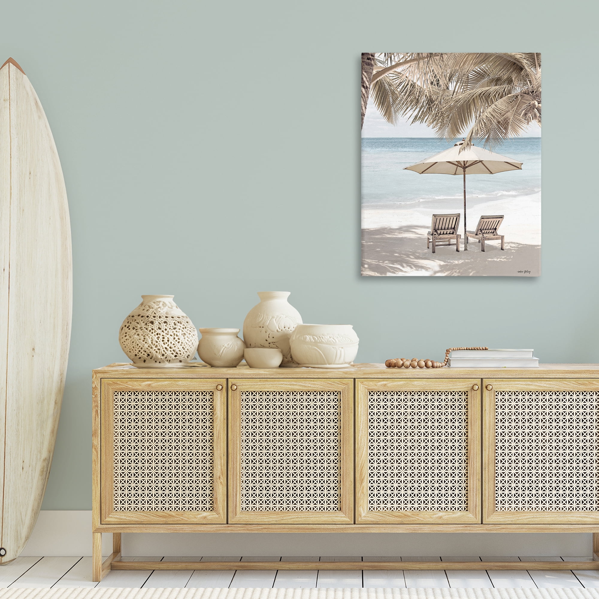 Stupell Industries Summer Villa Vacation Landscape Photography Gallery Wrapped Canvas Art Print Wall Art, 30 x 40