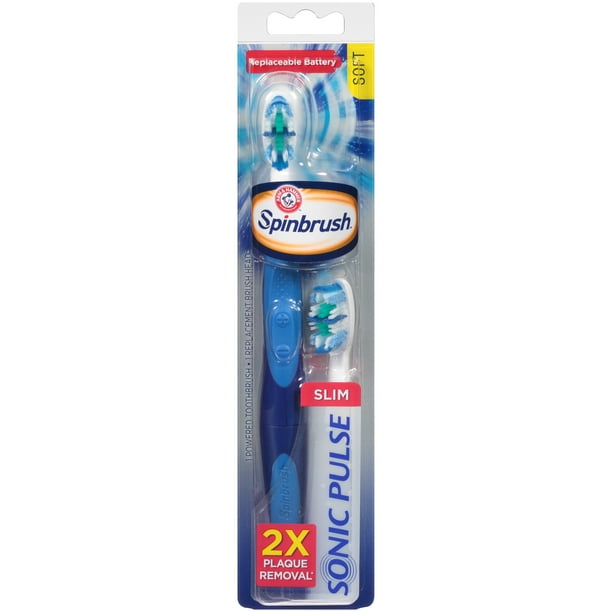 Arm & Hammer Spinbrush Sonic Pulse Electric Battery Toothbrush, 1 count