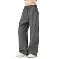 thumbnail image 2 of Casual Pants for Women Lightweight Drawstring Elastic Waist Cargo Pants with Pockets Summer Athletic Pants for Women, 2 of 8