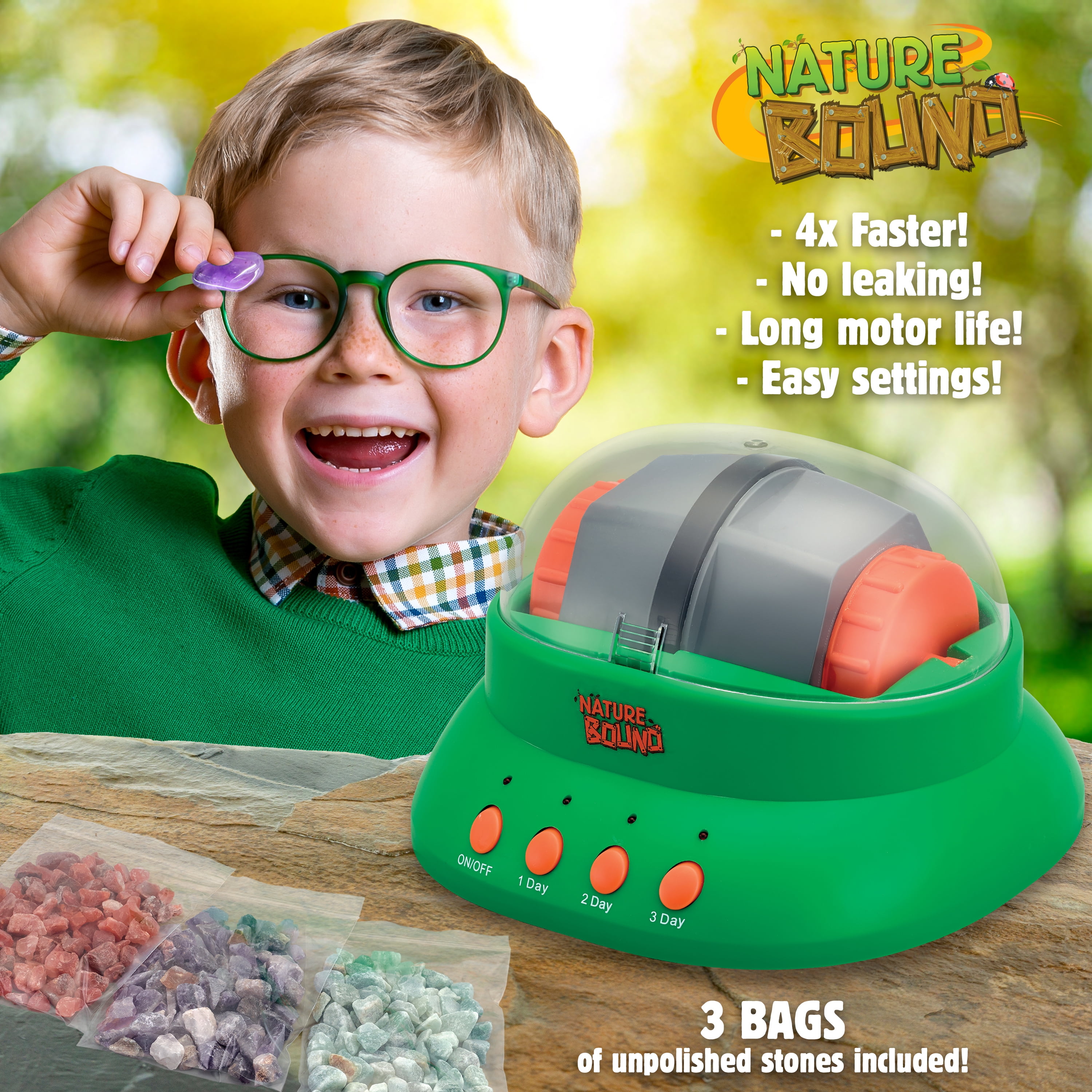  Zcvtbye Rock Tumbler Kit,Rock Polisher for Kids