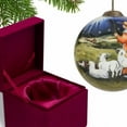 thumbnail image 2 of Shepherd Gazing Into the Star of Bethlehem Hand Painted Mouth Blown Glass Ornament, 2 of 4