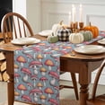 thumbnail image 3 of Red Mushrooms Table Runner, Autumn Thanksgiving Kitchen Dining Table Decoration for Home Party Decor 13x36 Inches, 3 of 9