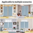 thumbnail image 6 of Sky Blue Kitchen Curtains Small Short 39 Inch Length, Modern Pure Winter Sky Blue Grommet Top Bedroom Living Room Curtains, Light Filtering Cafe Curtain Drapes 2 Panels Set 55''x39'', 6 of 9