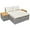 Beige White, variant on Devoko Outdoor Daybed Set Multifunctional Patio Day Bed Rattan Lounge Bed with 2 Side Tables for Backyard Porch Poolside Lawn Beach (Beige White)