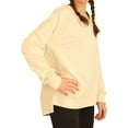 thumbnail image 2 of P.J. Salvage Womens Solid Pajama Sweatshirt Top, Beige, Small, 2 of 5