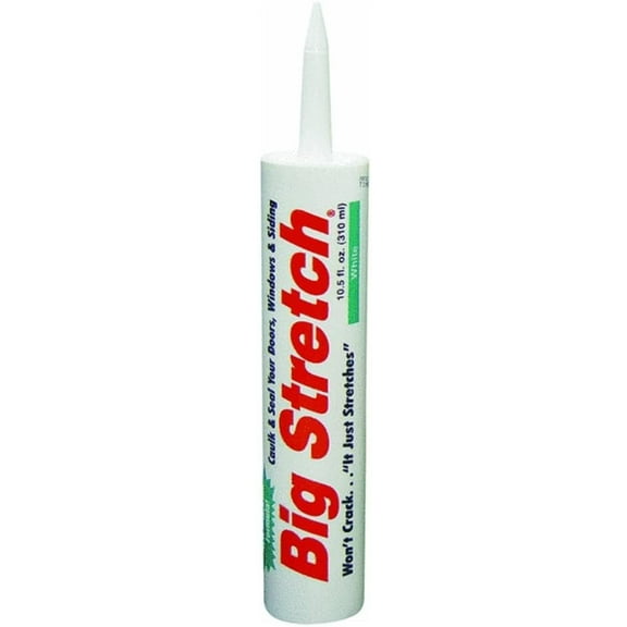 Sashco Big Stretch Sealant - Flexible White Sealant - 10.5 oz