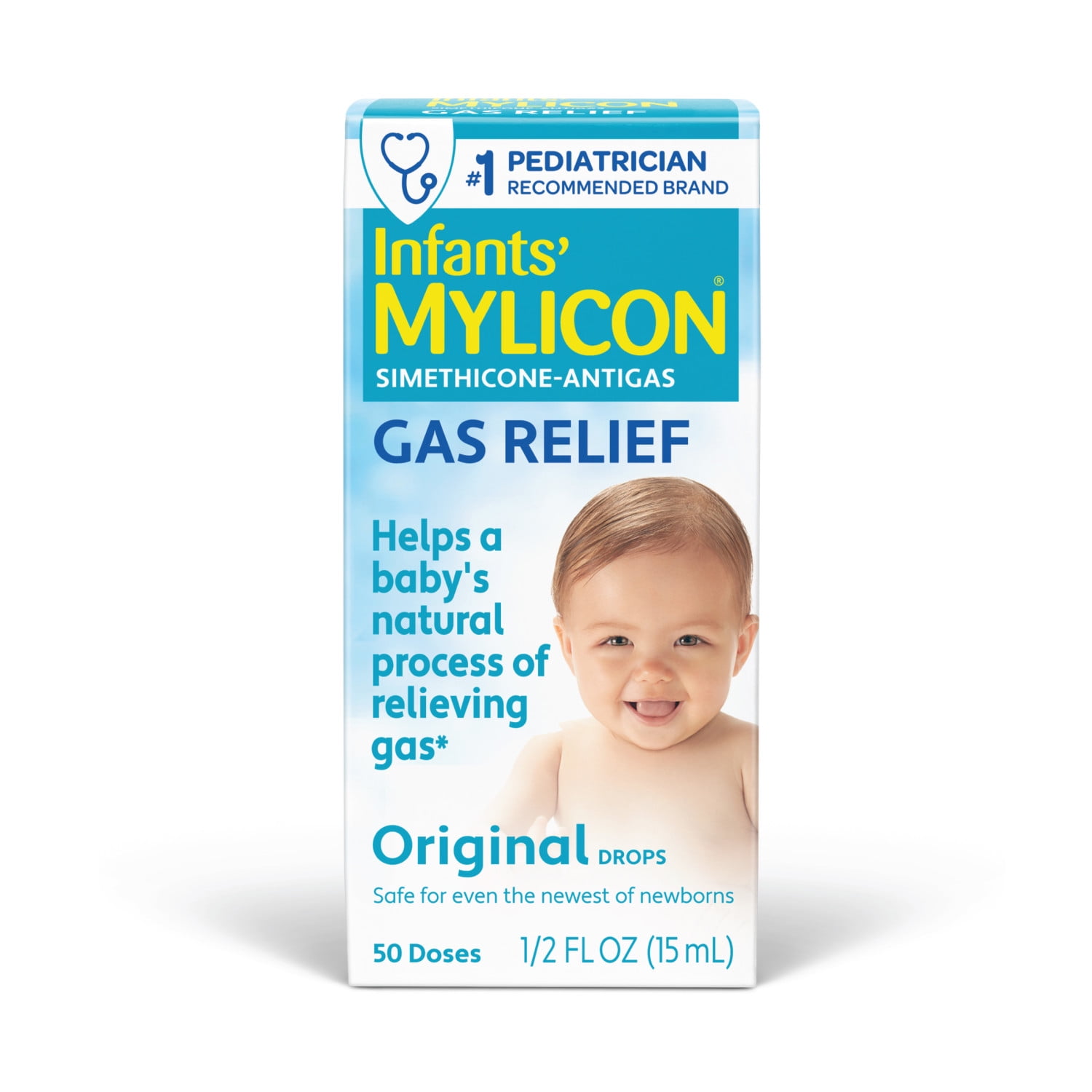 Mylicon Infants Gas Relief Drops, Simethicone, Alcohol-Free, with Syringe, 0.5 fl oz