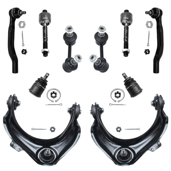Detroit Axle - Front 10pc Suspension Kit for Honda Accord Acura CL TL, 2 Upper Control Arms 2 Lower Ball Joints 4 Outer & Inner Tie Rods 2 Sway Bar Links Replacement