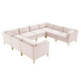 thumbnail image 2 of Modway Ardent 8-Piece Performance Velvet Sectional Sofa in Pink, 2 of 10