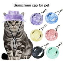 opvise Pet Hat with Ear Holes Adjustable Breathable Sun Protection Dog Outdoor Hiking Summer Shade Baseball Hat Pet Accessories Mint Green