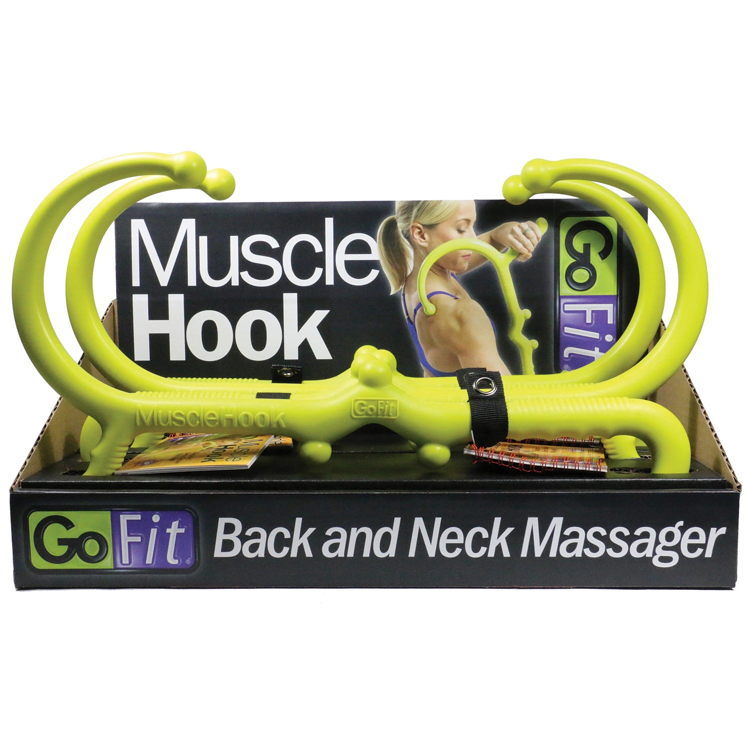 GoFit Exercise Massage Hook for Back Pain and Muscle Soreness