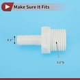 thumbnail image 4 of Conector de tubo de plástico con rosca macho de 1/2" 0.3" recto, color blanco, 10 piezas, 4 of 7