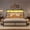 Beige, variant on Bolvdo Rustic Full Size Medium Density Fiberboard Platform Bookcase Bed with 4 Drawers, Grey