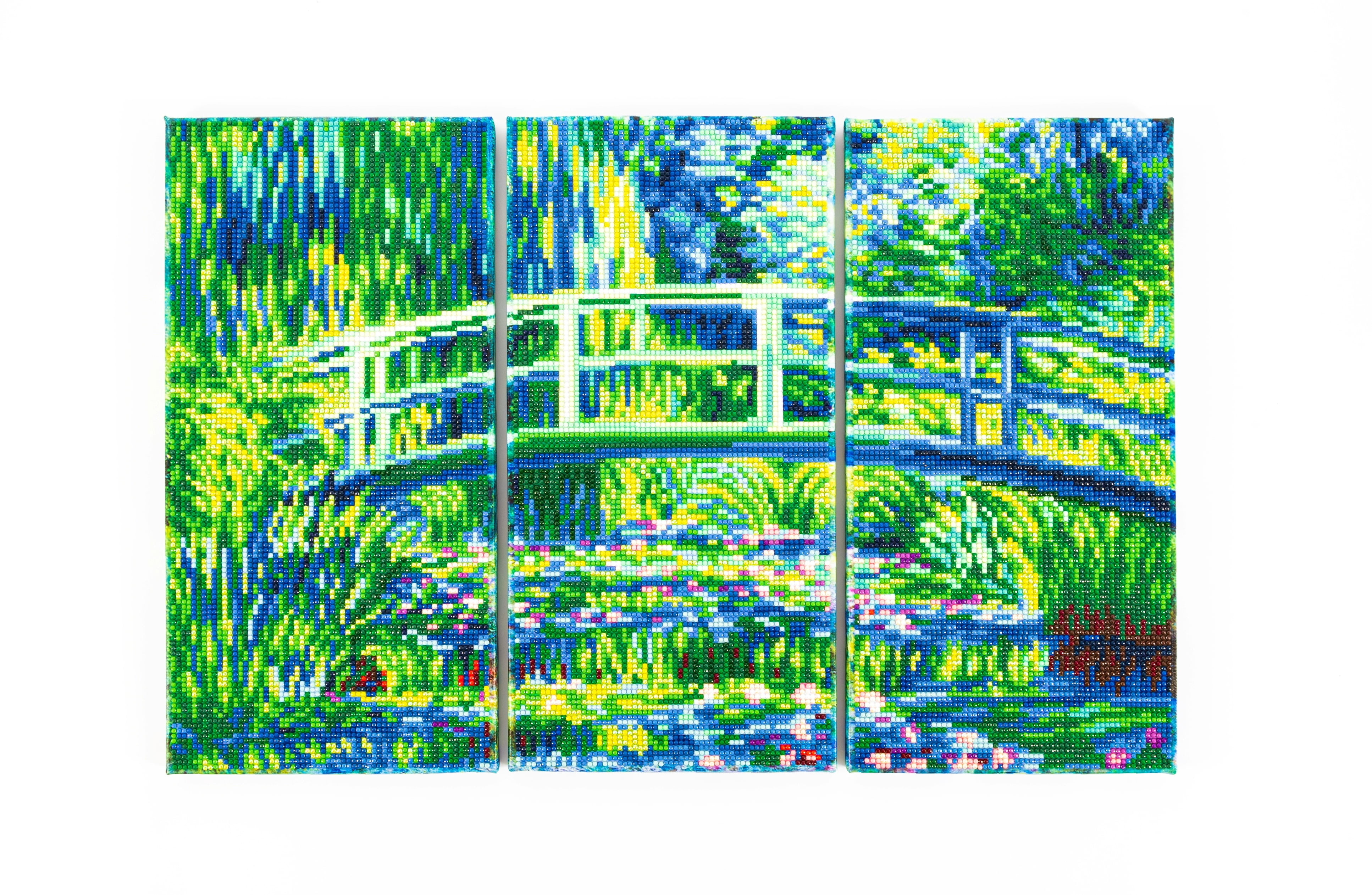 DIAMOND DOTZ® Water Lilies (Après Monet) Triptych Diamond Painting Kit