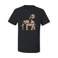 thumbnail image 2 of Wild Bobby, Cute Colorful Elephant Squirrel Mosaic, Animal Lover, Men Graphic Tee, Black, Small, 2 of 4