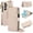 White, variant on Crossbody Wallet Case for Samsung Galaxy S25 FE RFID Blocking Card Slots, PU Leather Wristband Strap Zipper Pocket Phone Case with Stand Secure Ring Buckle for Samsung Galaxy S25 FE, Violet